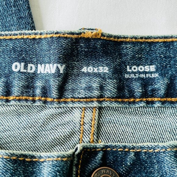Old Navy Mens Jeans Size 40X32 Loose Fit Built In Flex New With Tags - Picture 8 of 9